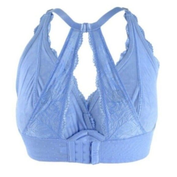 INC International Concepts Womens Bralette Bra U/W Yacht Blue Lace Size 2X NEW - Picture 2 of 10